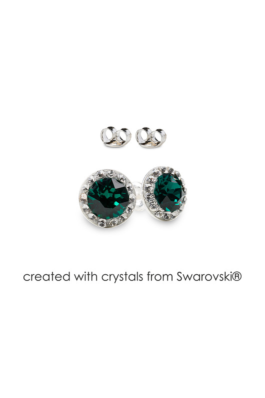 Srebrne kolczyki z kryształami marki Swarovski Alessandra unique