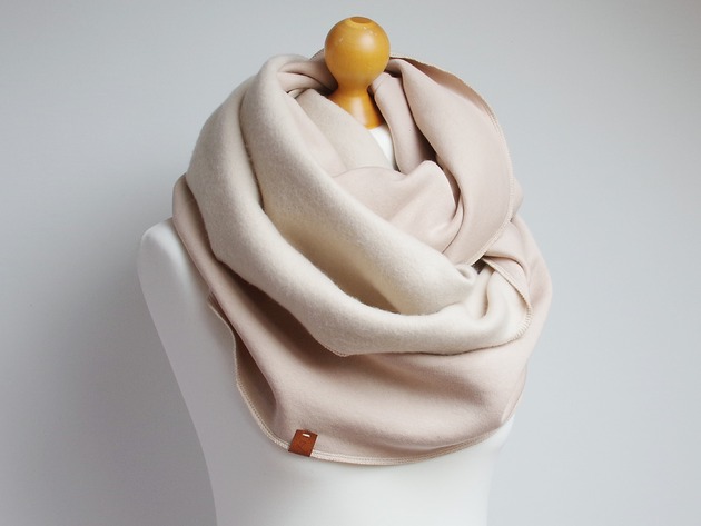 szale damskie Zimowy komin damski, szalik bawełniany na zimę, duży komin oversize