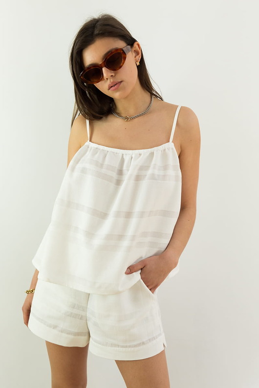 topy damskie TOP DALI JACKARD PREMIUM OFF white