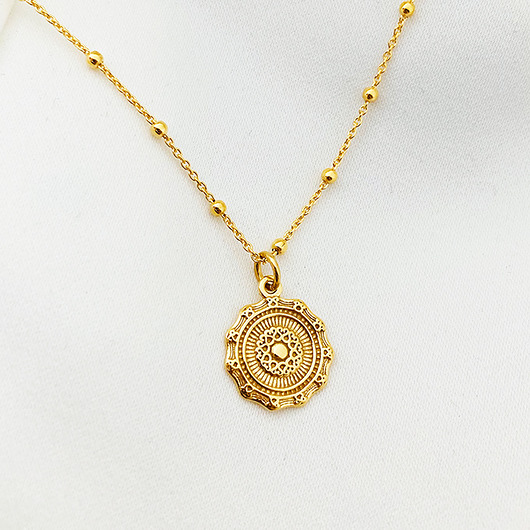 złote naszyjniki Naszyjnik złoty medalion , naszyjnik moneta