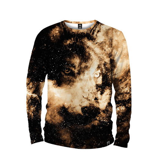 bluzy męskie Koszulka Longsleeve Męska DR.CROW Space Wolf