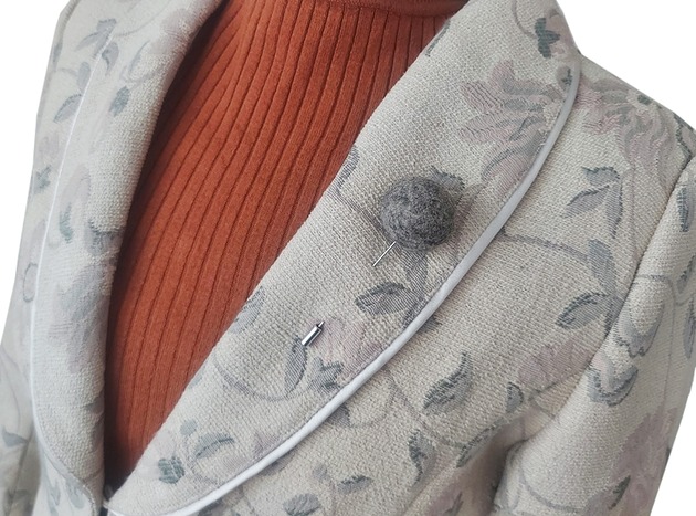 broszki Szpilka broszka filcowa szara