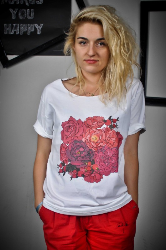 tshirt róże dziendobry