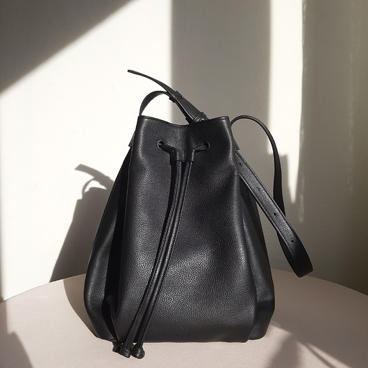 torby XXL "Le sac grande" czarna skóra groszek