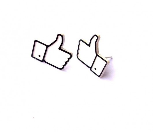 Kolczyki typu wkrętki like facebook  Kraina czaru