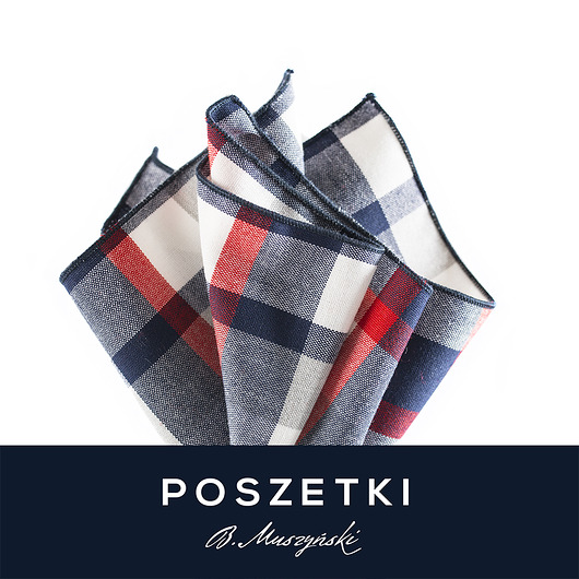 Poszetka w kratkę b.muszyński