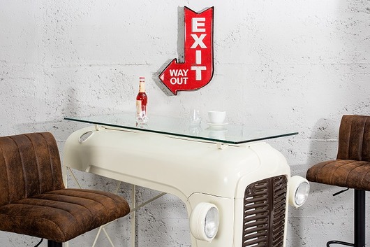 Dekoracja ścienna Exit Way Out czerwona 40cm Home Design
