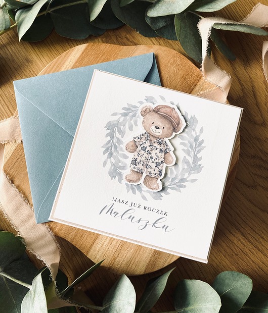kartki scrapbooking Kartka dla dziecka na roczek, Pierwsze urodziny