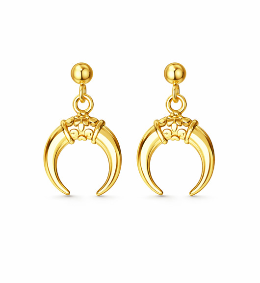 kolczyki pozłacane Kolczyki LUNULA- srebro,złoto,różowe złoto