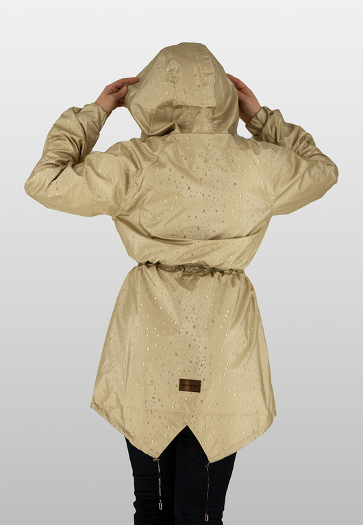 kurtki damskie Kurtka Parka Raindrops Gold
