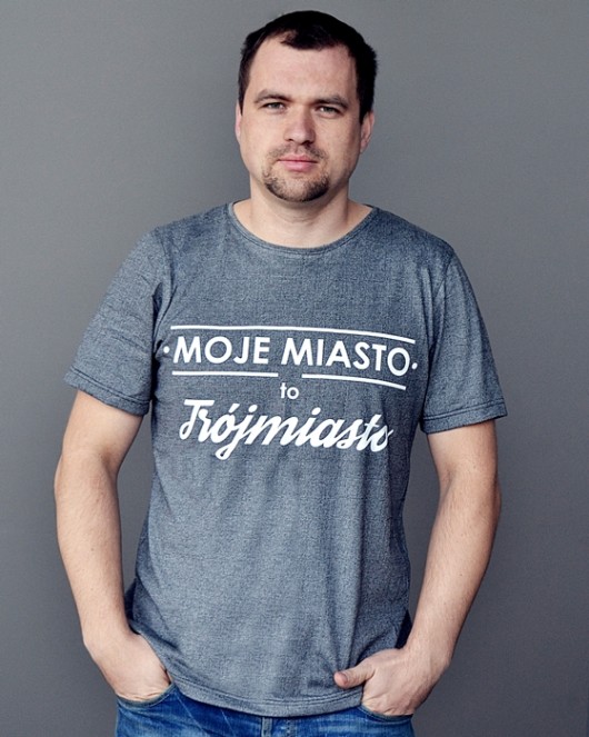 T-shirt męski szary MOJE MIASTO TO TRÓJMIASTO ZAKLAD ze 3MIASTO