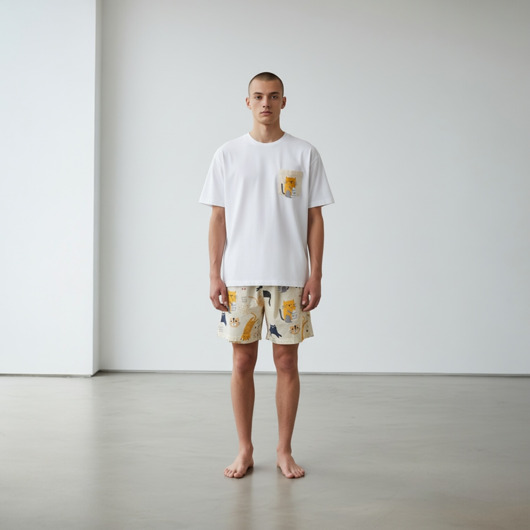 moda - inne Piżama Unisex bawełniana w koty