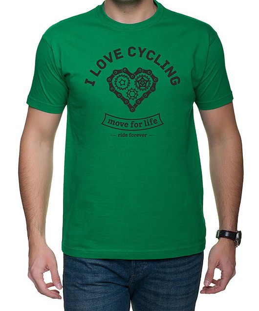 t-shirty męskie Koszulka T-SHIRT.  I love cycling