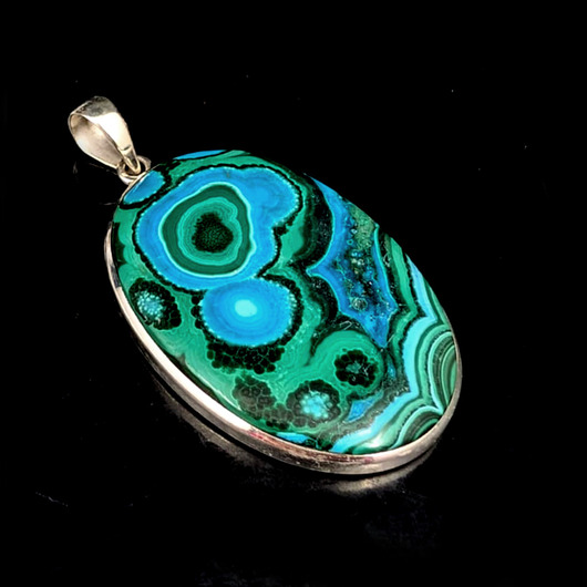 wisiory Rajsko- malachit z chryzokolą