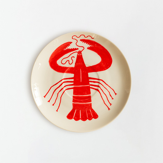 Ozdoby na ścianę Talerz na ścianę - rak czerwony