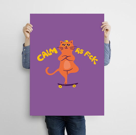 plakaty Plakat Calm as F*ck