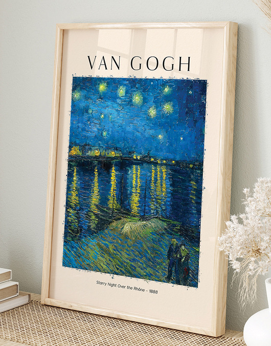plakaty Plakat Reprodukcja Vincent van Gogh - Gwiaździsta noc nad Rodanem