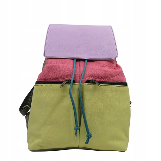 plecaki Plecak skórzany pojemny kieszenie wygodny kolorowy zero waste OLIVKA