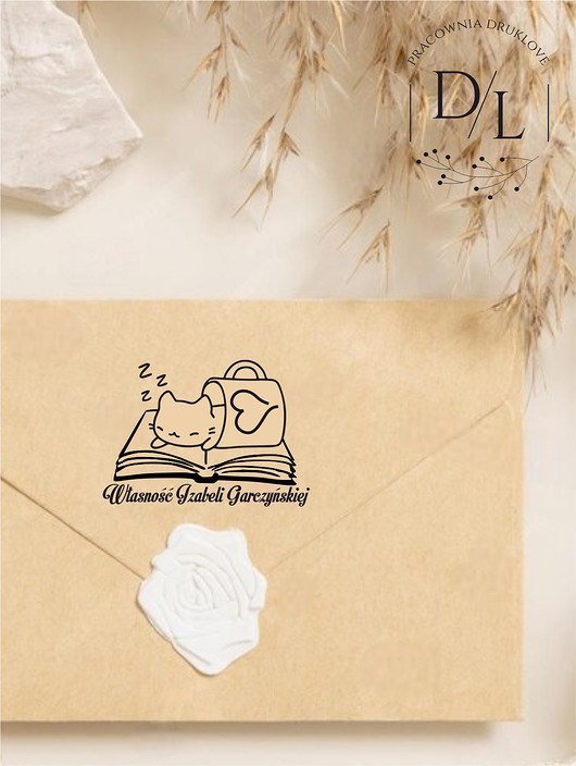 stemple Stempel Ex Libris Exlibris personalizowany Kot 27