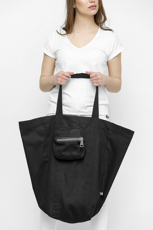 torby XXL Czarny Freebag torba oversize z kieszonką