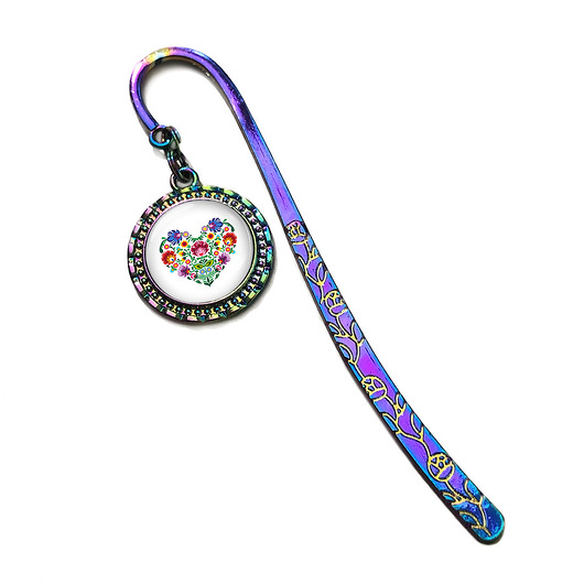 zakładki do książek Kolekcja Starlight - zakładka - serce folk