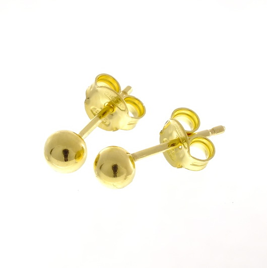 Kolczyki złote Malutkie kuleczki balls 3mm Czaki Bransoletki