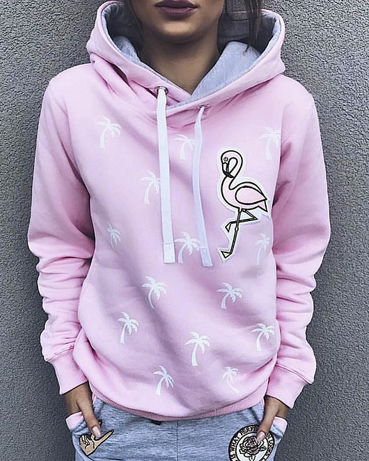 Bluza Palms and Flamingo- Róż ŁAP NAS