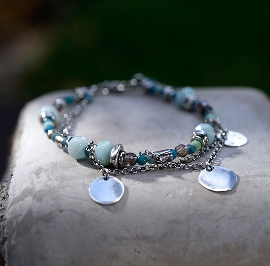 bransoletki srebrne ISTRIA - srebro i kamienie