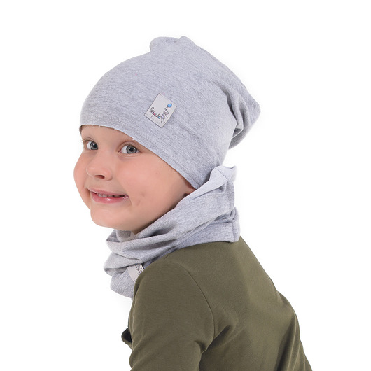 Szara jesienna czapa Gapula