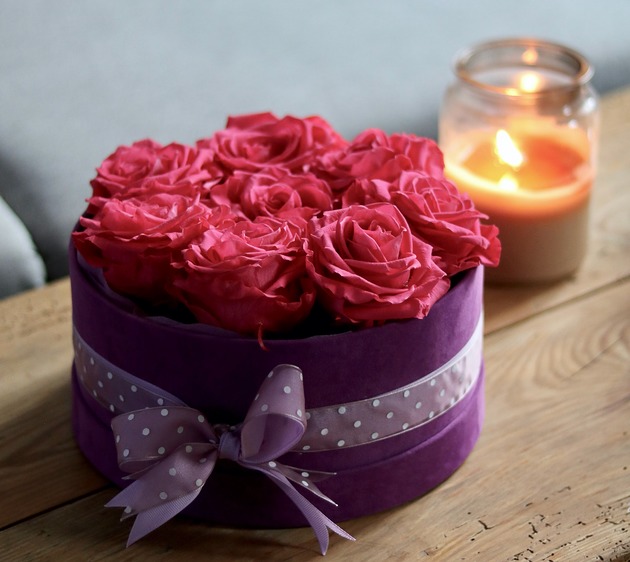dodatki - różne Flower box wieczna róża pudełko kwiatowe