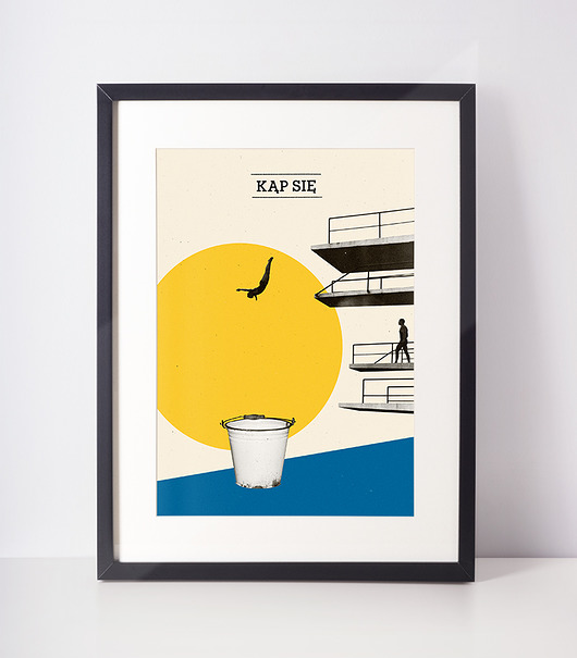 grafiki i ilustracje plakat // kąp się // a3