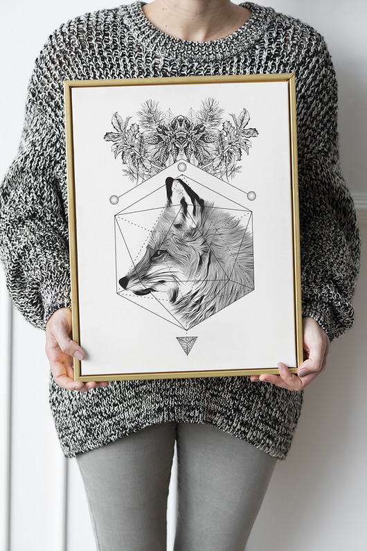Lis 50x70cm - plakat HOG STUDIO