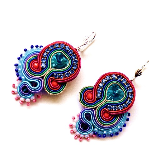 kolczyki soutache Sutaszowe kolczyki JAIPUR