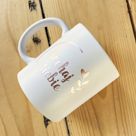 kubki Kochaj siebie Rose gold kubek 330ml