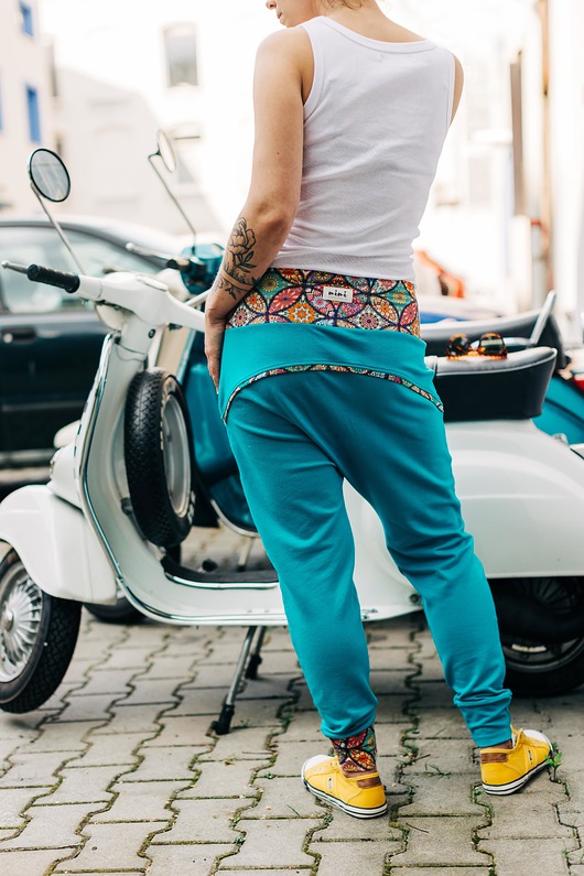 spodnie materiałowe damskie Spodnie baggy - Ciao Bella