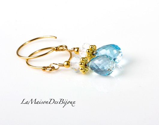 Topaz Dragon d&#039;Eau kolczyki II OLANDRE