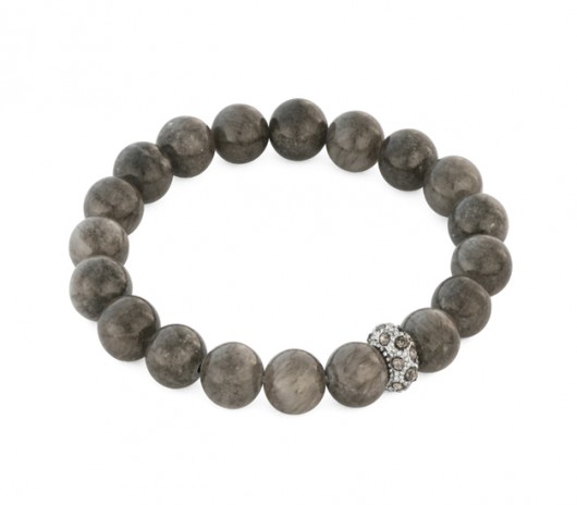 Gray jade with crystal bead 2 Lavoga