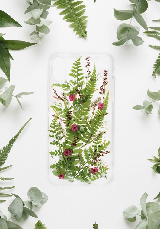 etui na telefon Etui z suszonymi kwiatami - jungle love