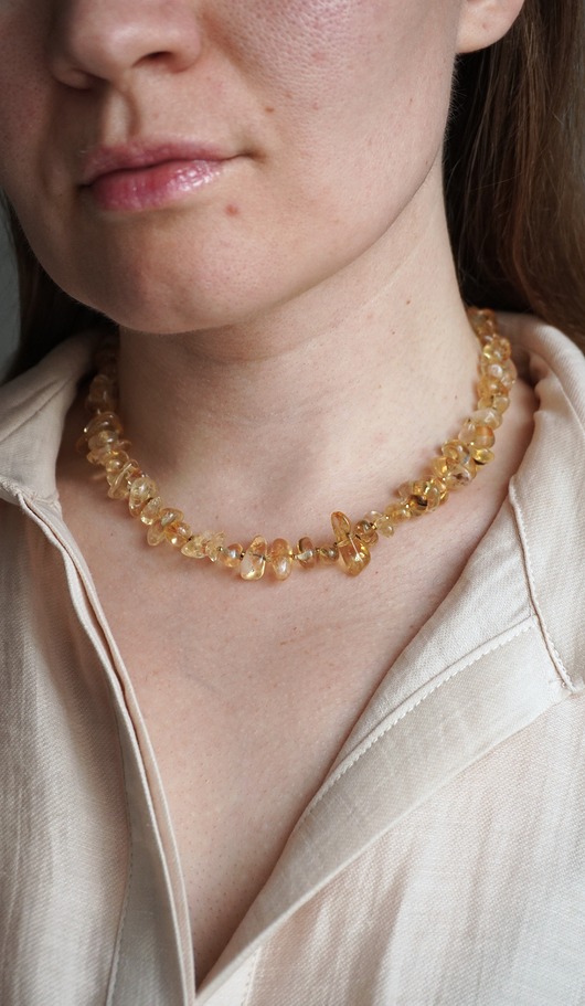 kolie Naszyjnik Cytryn