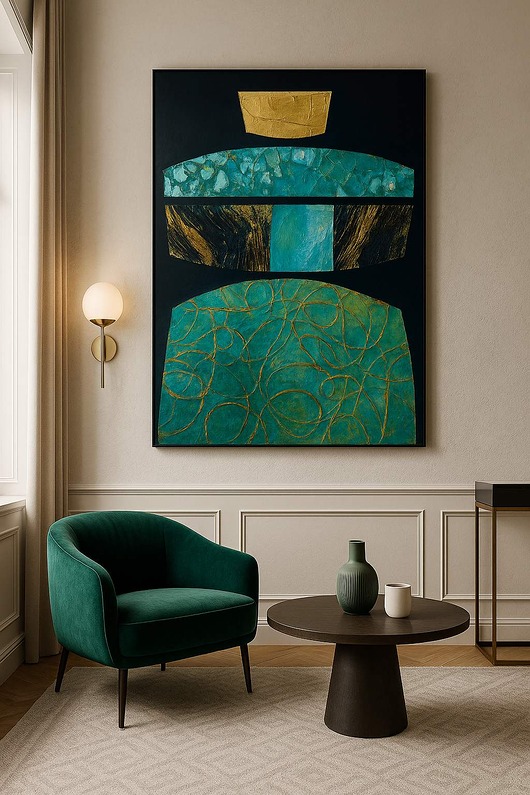 obrazy Obraz ART DECO - obraz strukturalny na płótnie