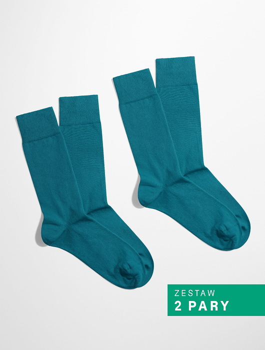 skarpetki damskie Skarpetki Essential - Aqua Horizon - Turkusowy - Zestaw 2 pary (unisex)