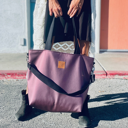 torby na ramię Duża torba shopperka Mili Duo - fioletowa