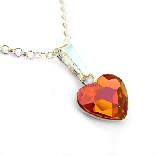 Srebrny wisiorek kryształ Swarovski - Serduszko Marisella