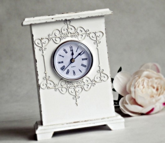 Zegar shabby chic Happy Home