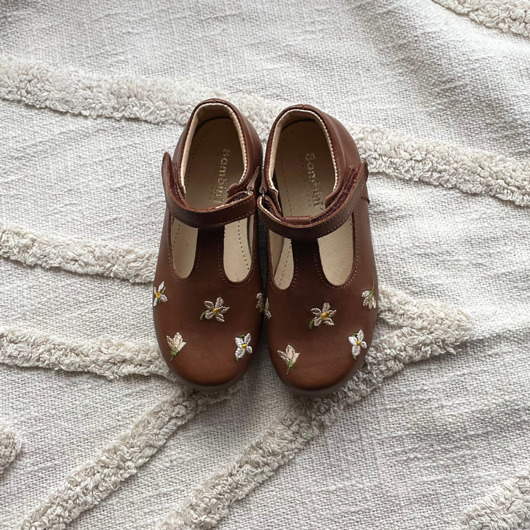 buty dziecięce Brązowe Balerinki dla dziewczynki - Tosia