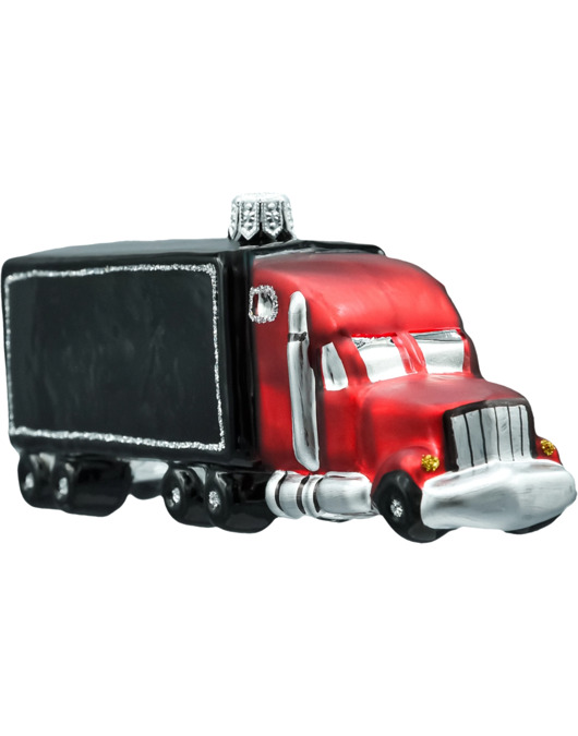 ozdoby choinkowe Bombka choinkowa: Ciężarówka Tir z naczepą: czarna