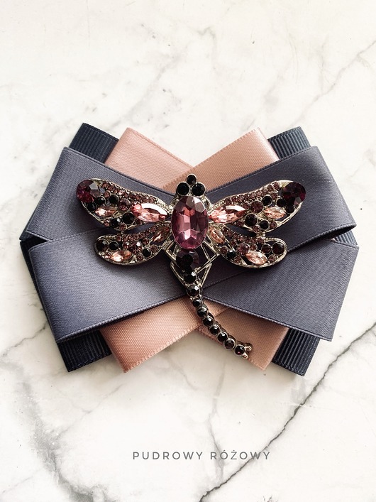 broszki Brosza z ogromną Ważką z kryształkami NEW