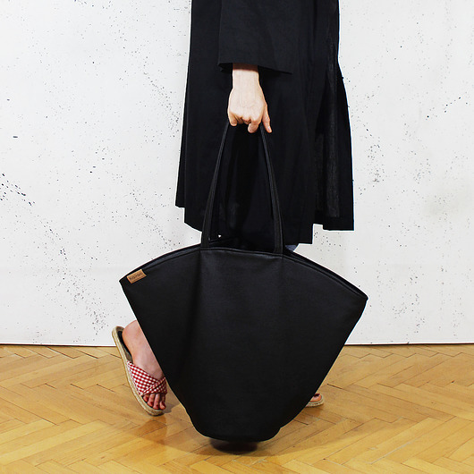 Shelly bag czarna torba codzienna na zamek vegan hairoo