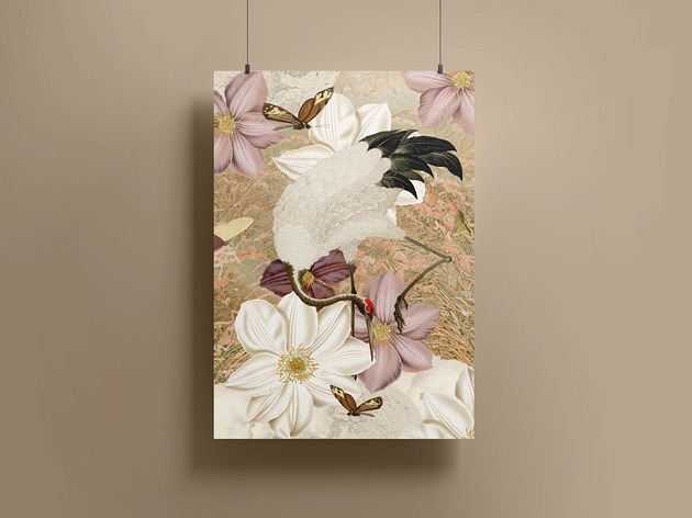grafiki i ilustracje Plakat - kolaż - Żuraw - A4 lub 30x40 cm