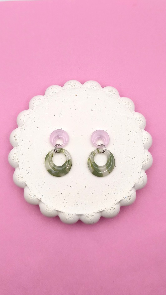 kolczyki z masy plastycznej Kolczyki DOUBLE loop